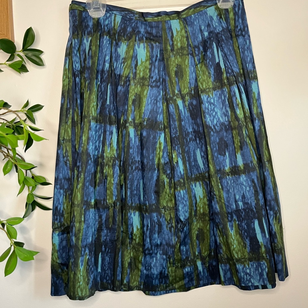 Talbots Size 4 NWT Blue and Green Patterned Women's Skirt